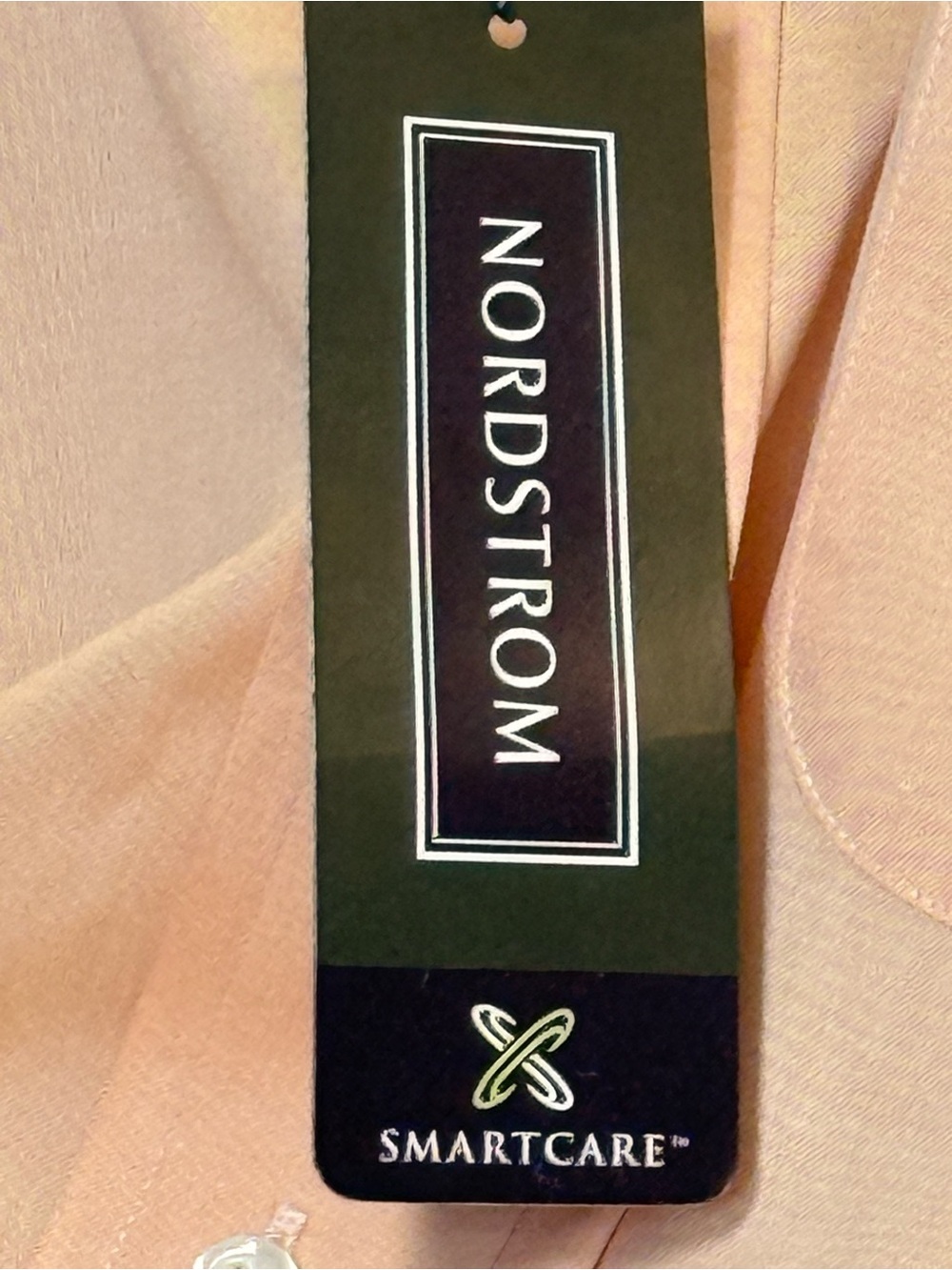 Nordstrom Smartcare NWT Peach Wrinkle-Free Button Down Dress Shirt 17-33 - Picture 7 of 8